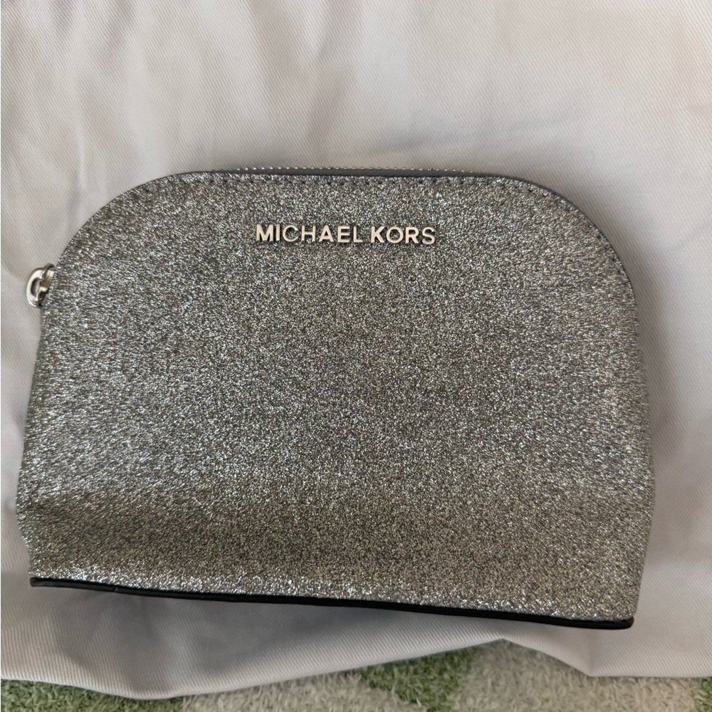 Michael Kors Shimmering Silver Pouch